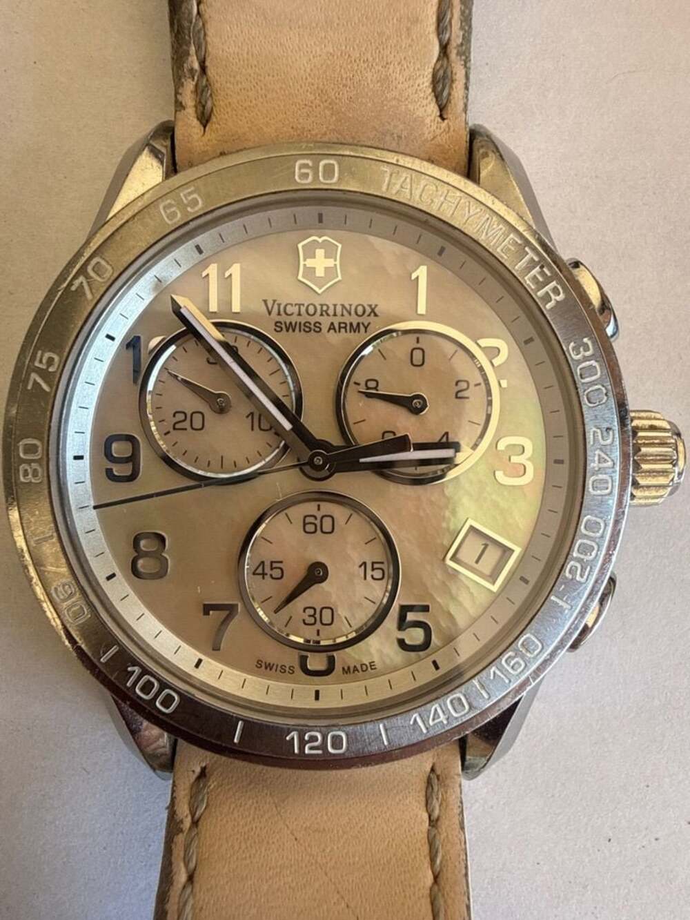 Victorinox Swiss Army Chronograph Mother of Pearl Dial Watch